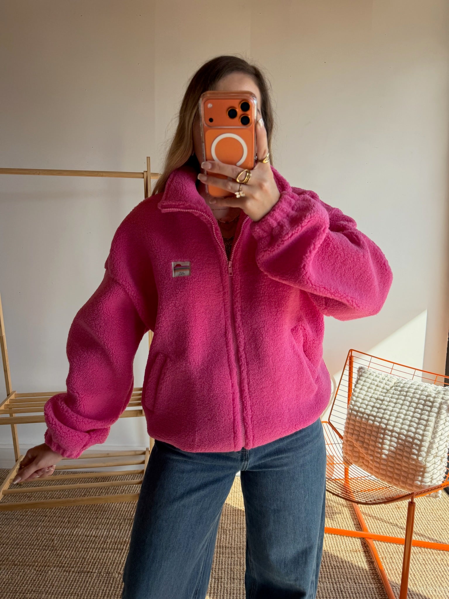 Veste moumoute AVA Rose fuchsia