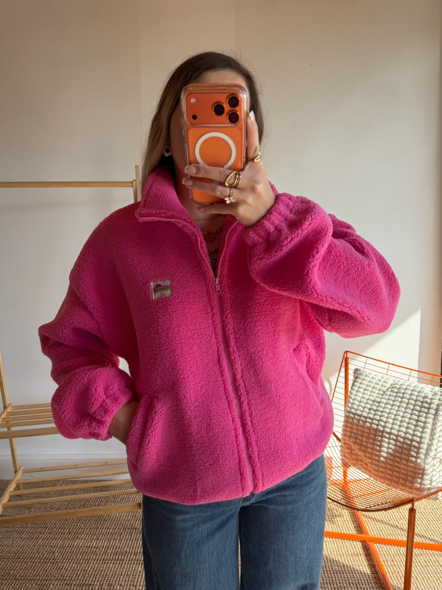 Veste moumoute AVA Rose fuchsia