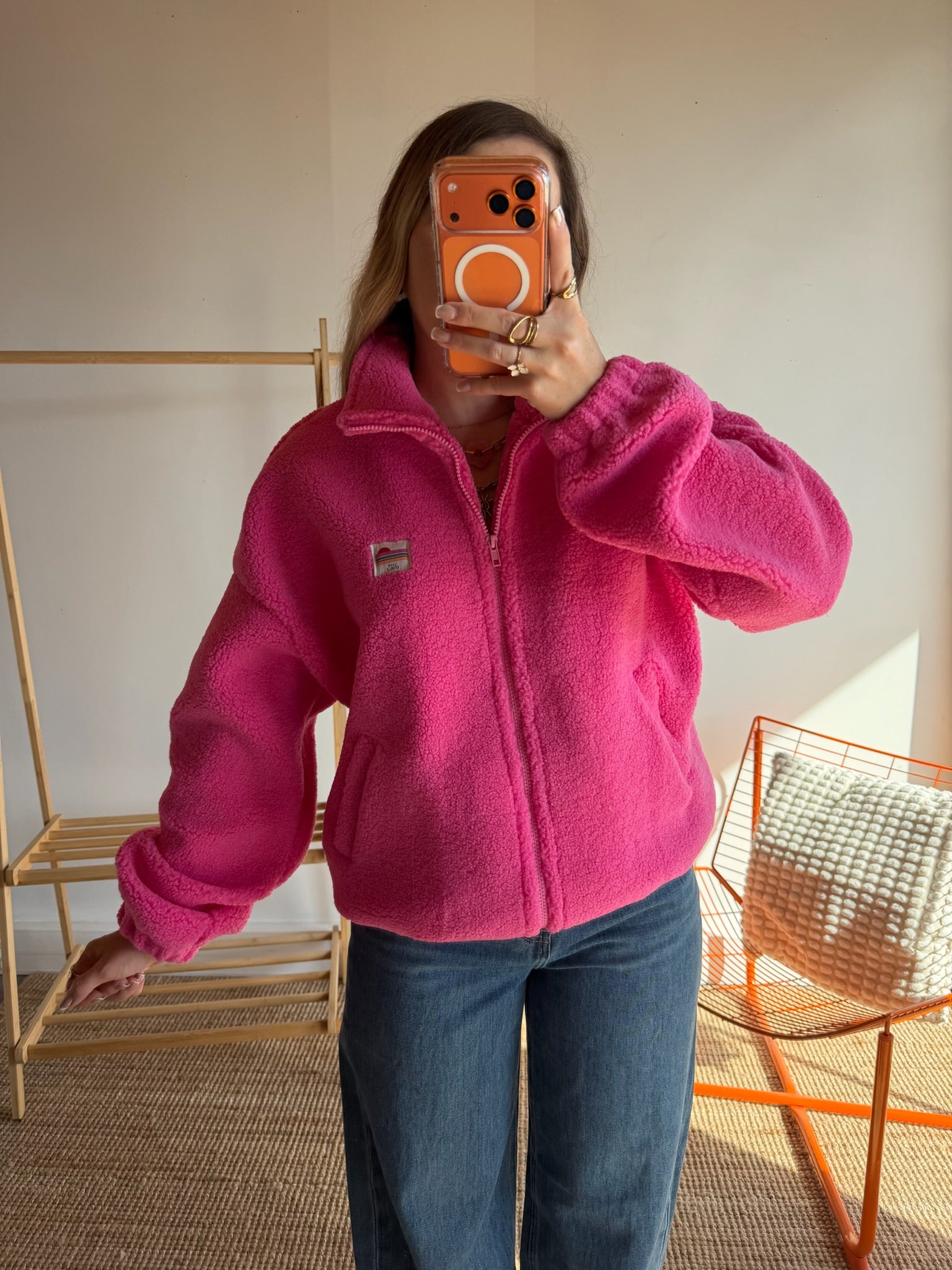 Veste moumoute AVA Rose fuchsia