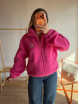 Veste moumoute AVA Rose fuchsia