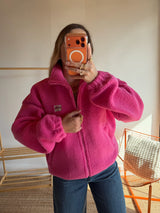 Veste moumoute AVA Rose fuchsia