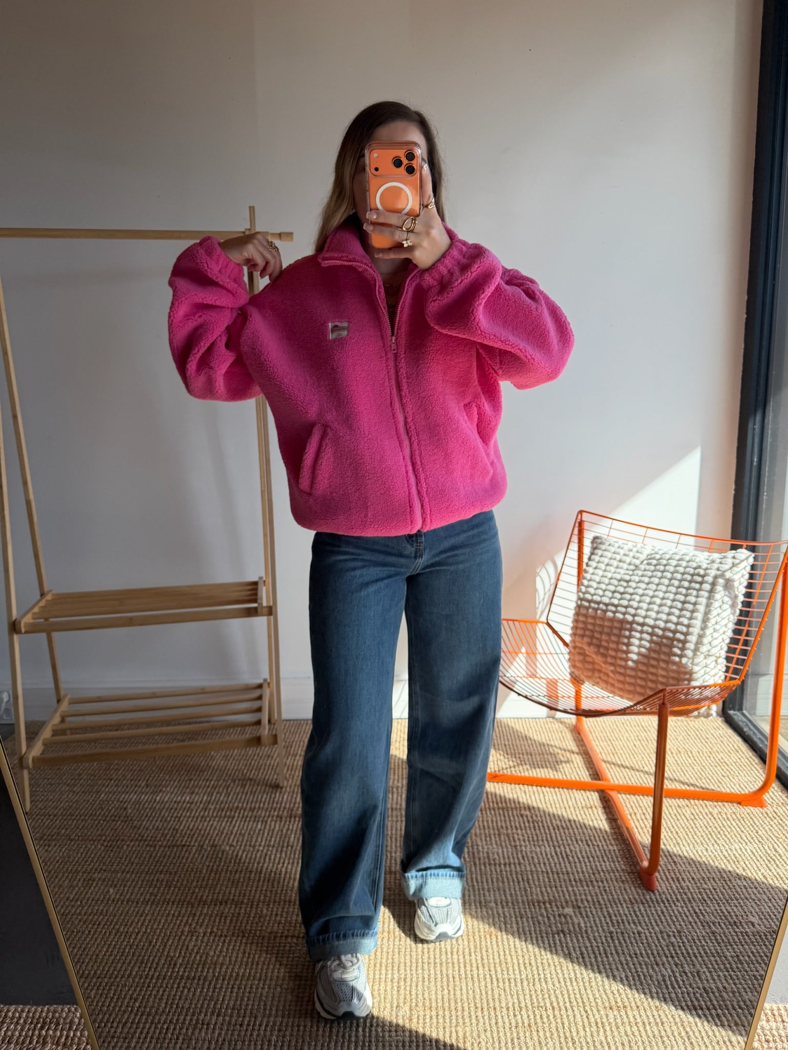 Veste moumoute AVA Rose fuchsia