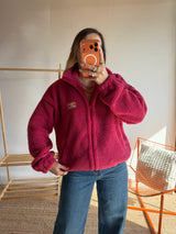 Veste moumoute AVA Framboise