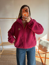 Veste moumoute AVA Framboise