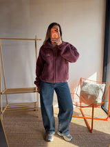 Veste moumoute AVA Aubergine