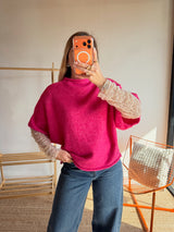 Pull sans manches LÉON - Rose fuchsia