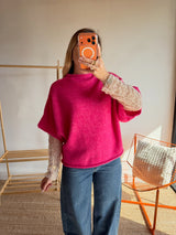 Pull sans manches LÉON - Rose fuchsia