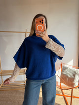 Pull sans manches LÉON - Bleu électrique
