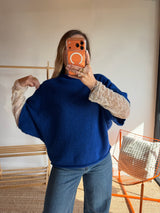 Pull sans manches LÉON - Bleu électrique