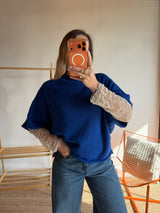 Pull sans manches LÉON - Bleu électrique