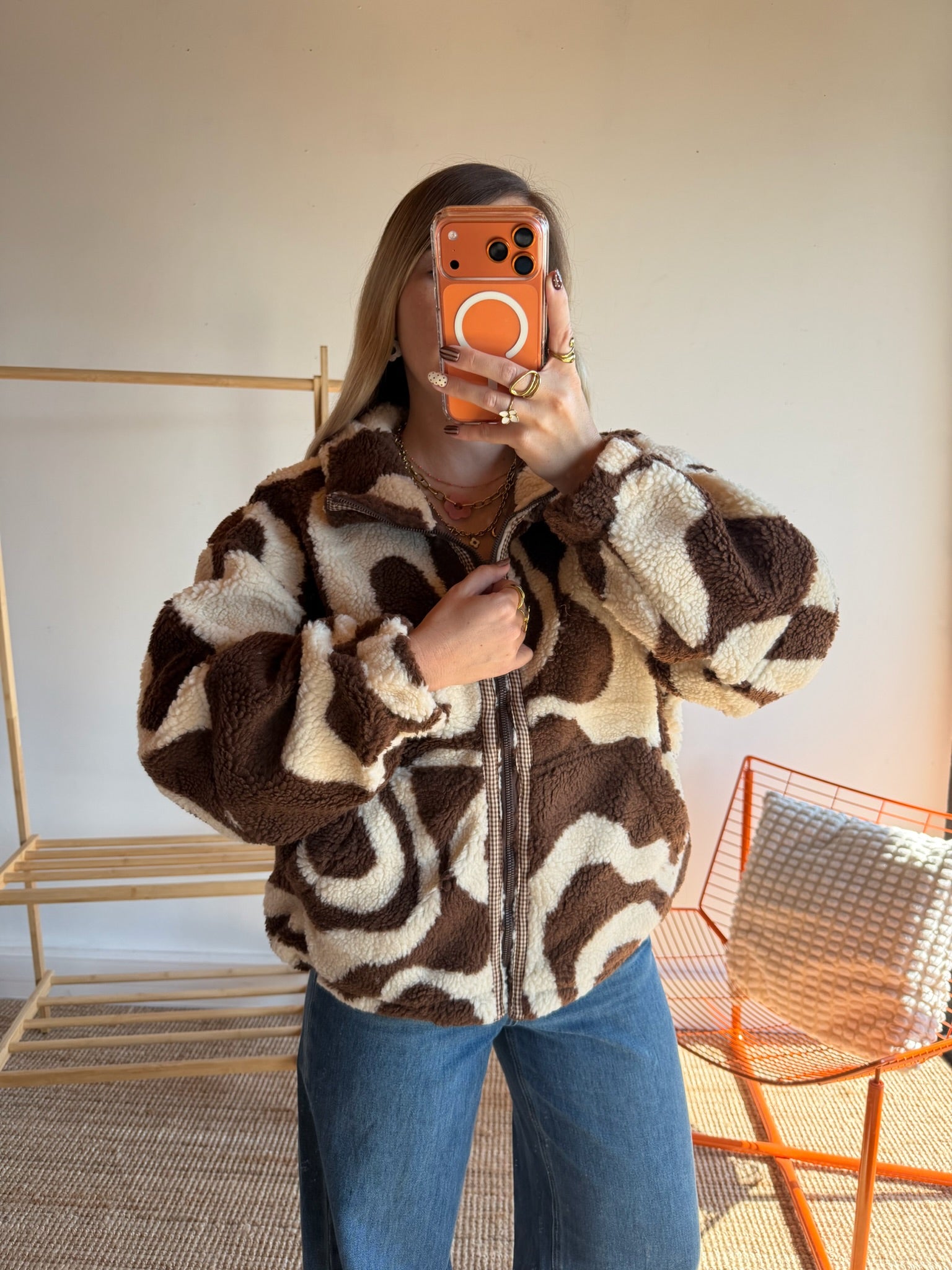 Veste moumoute NOÉMY Chocolat