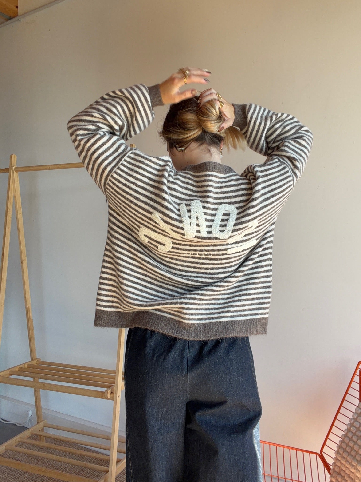 Pull marinière ICONIC Taupe