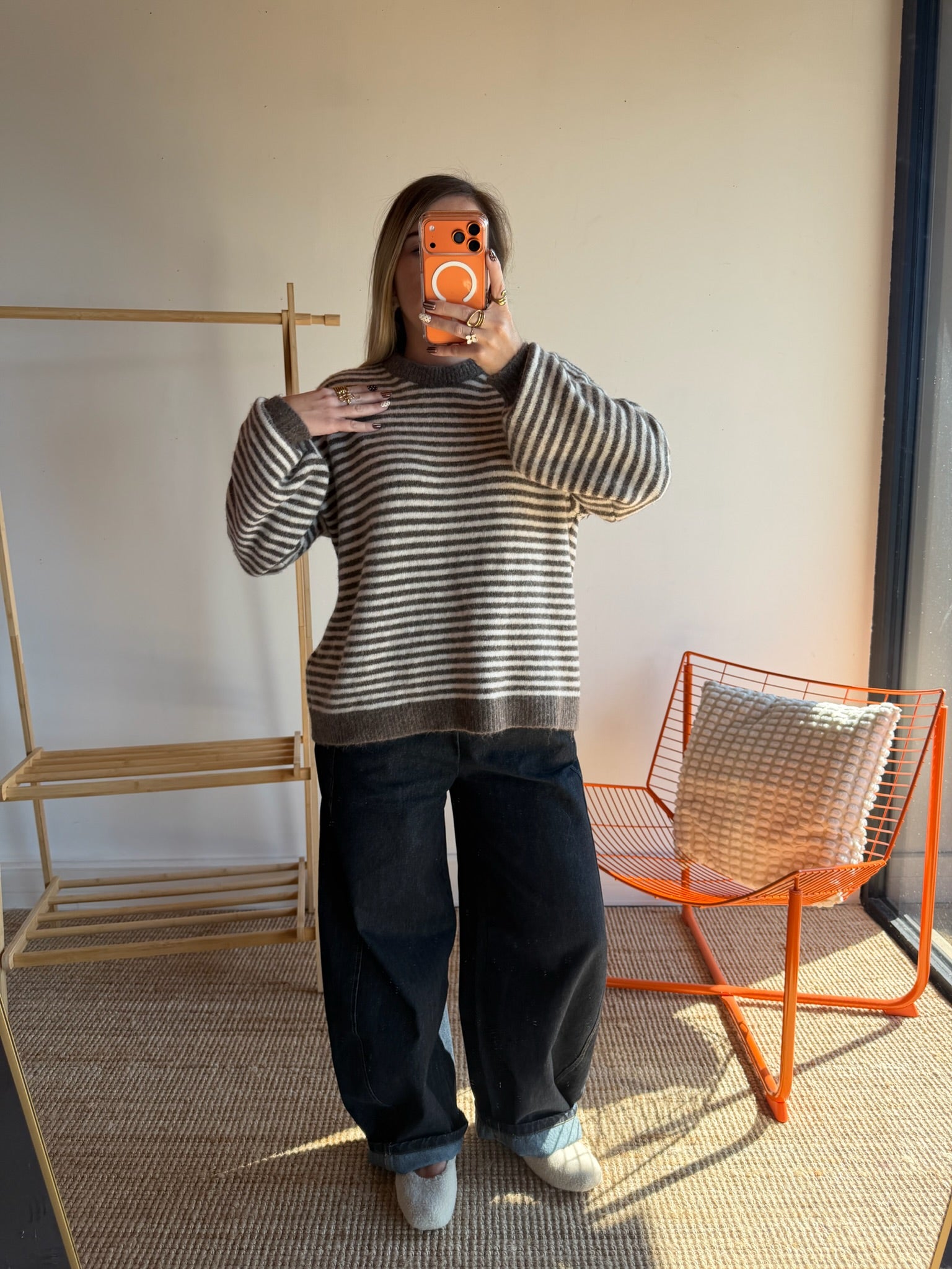 Pull marinière ICONIC Taupe