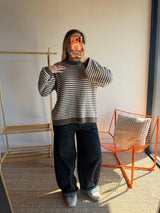Pull marinière ICONIC Taupe