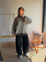 Pull marinière ICONIC Taupe