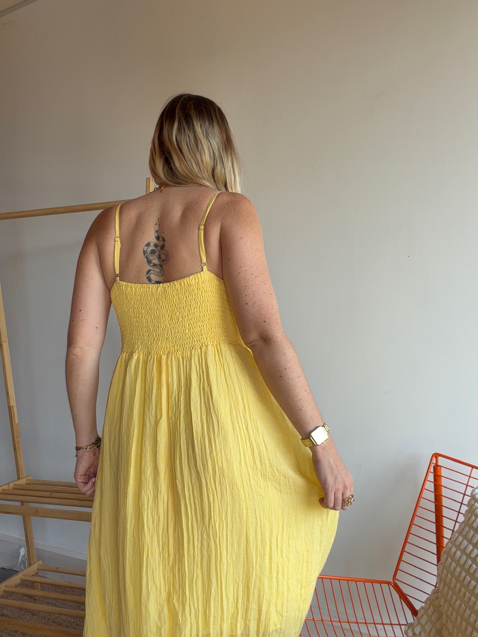 Robe longue TALIA Jaune