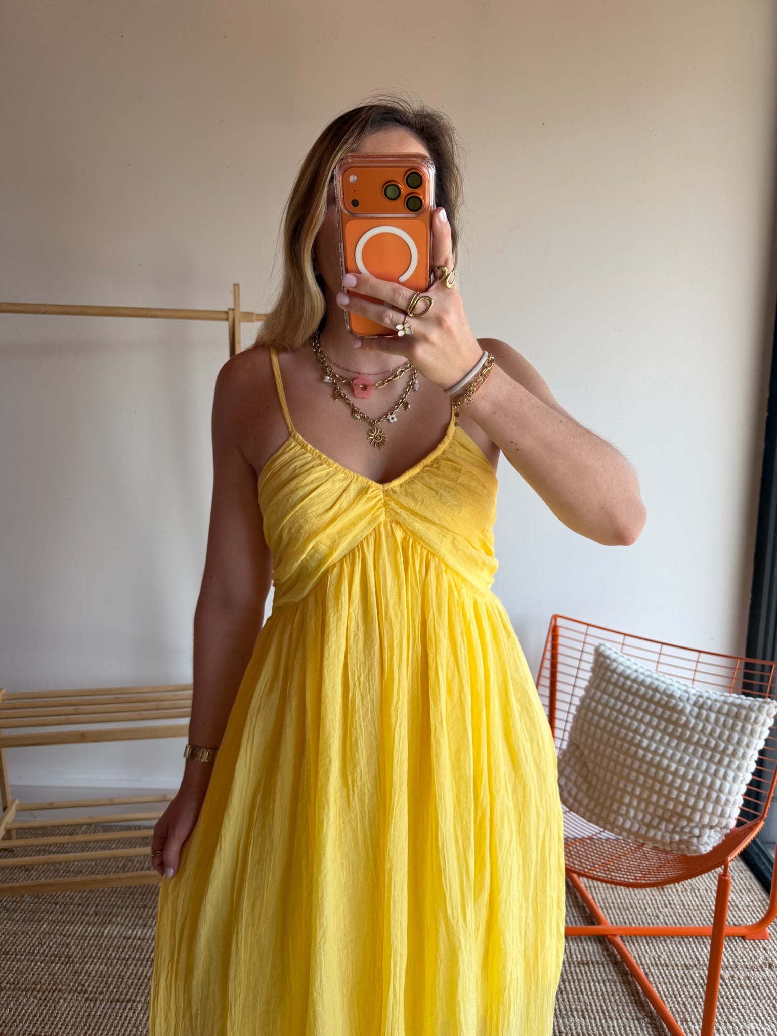 Robe longue TALIA Jaune