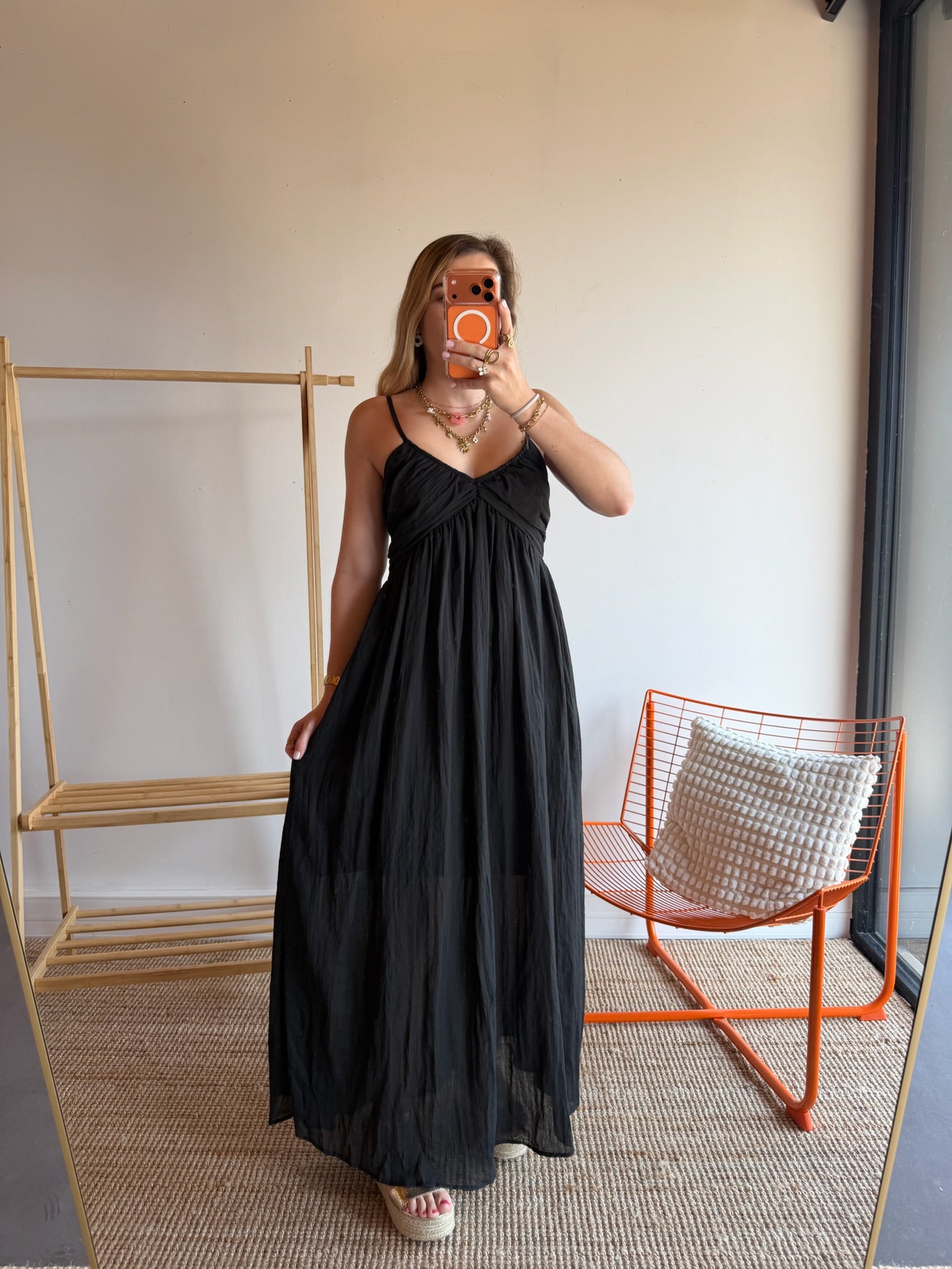 Robe longue TALIA noir