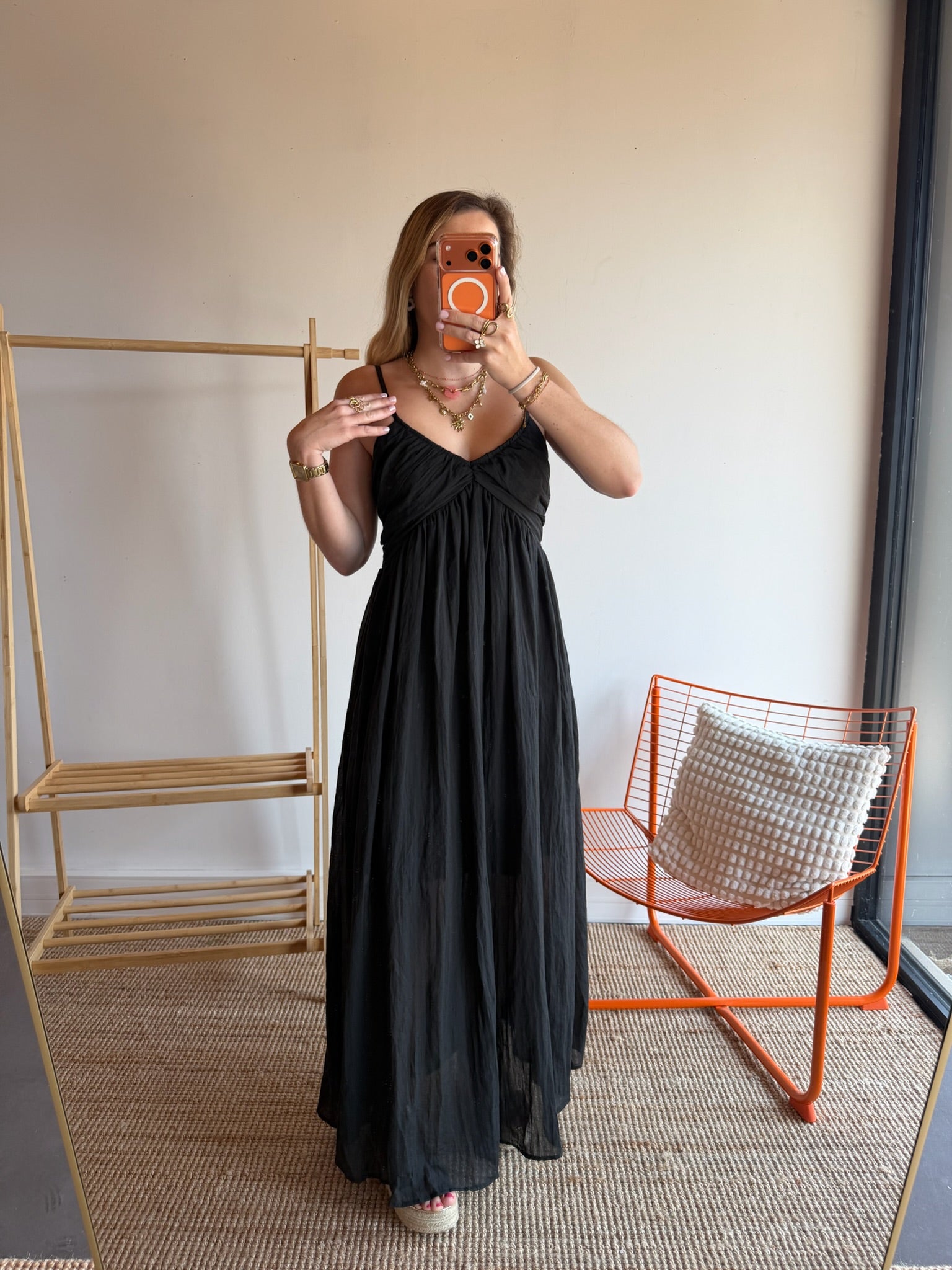 Robe longue TALIA noir