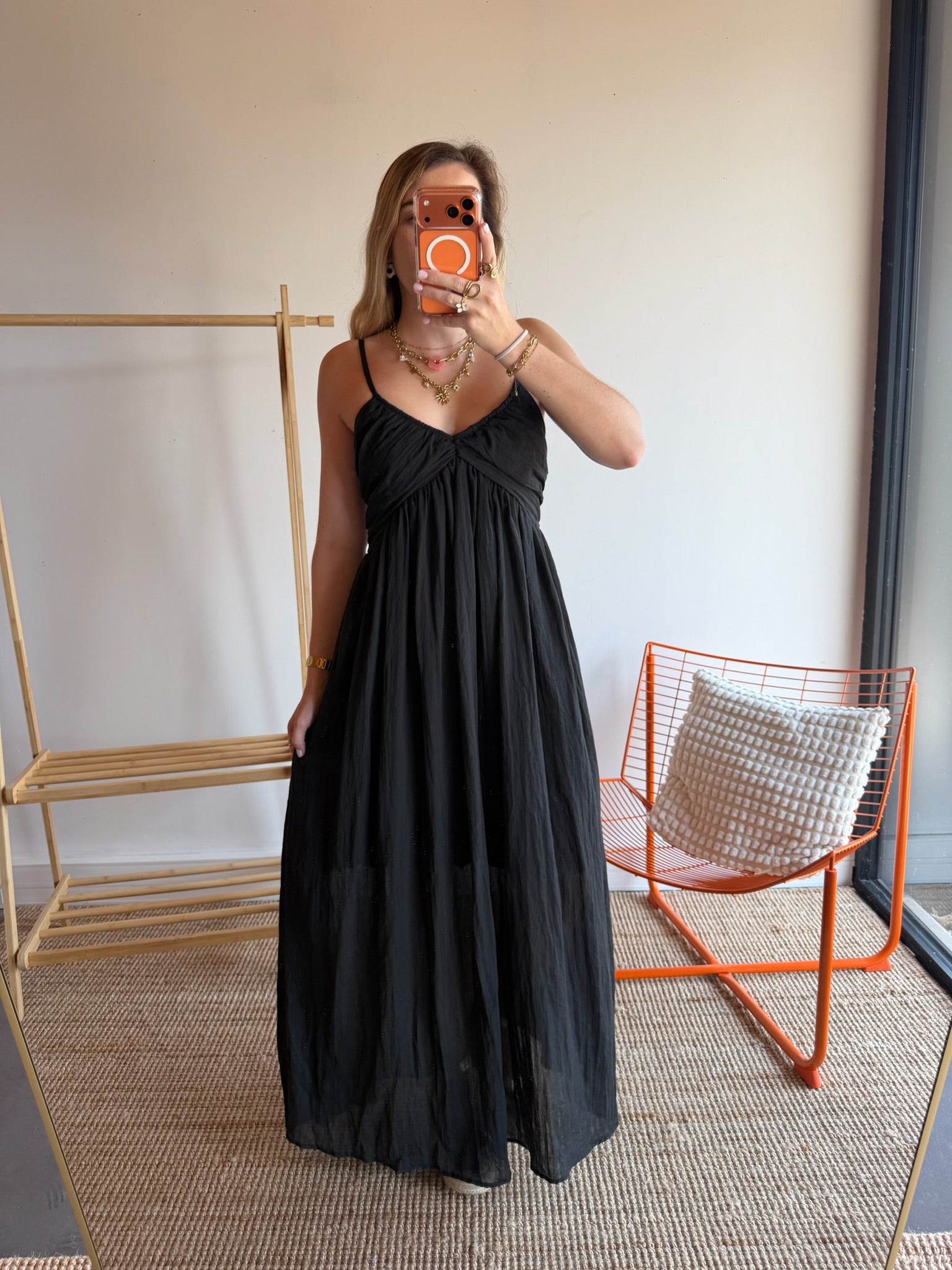 Robe longue TALIA noir