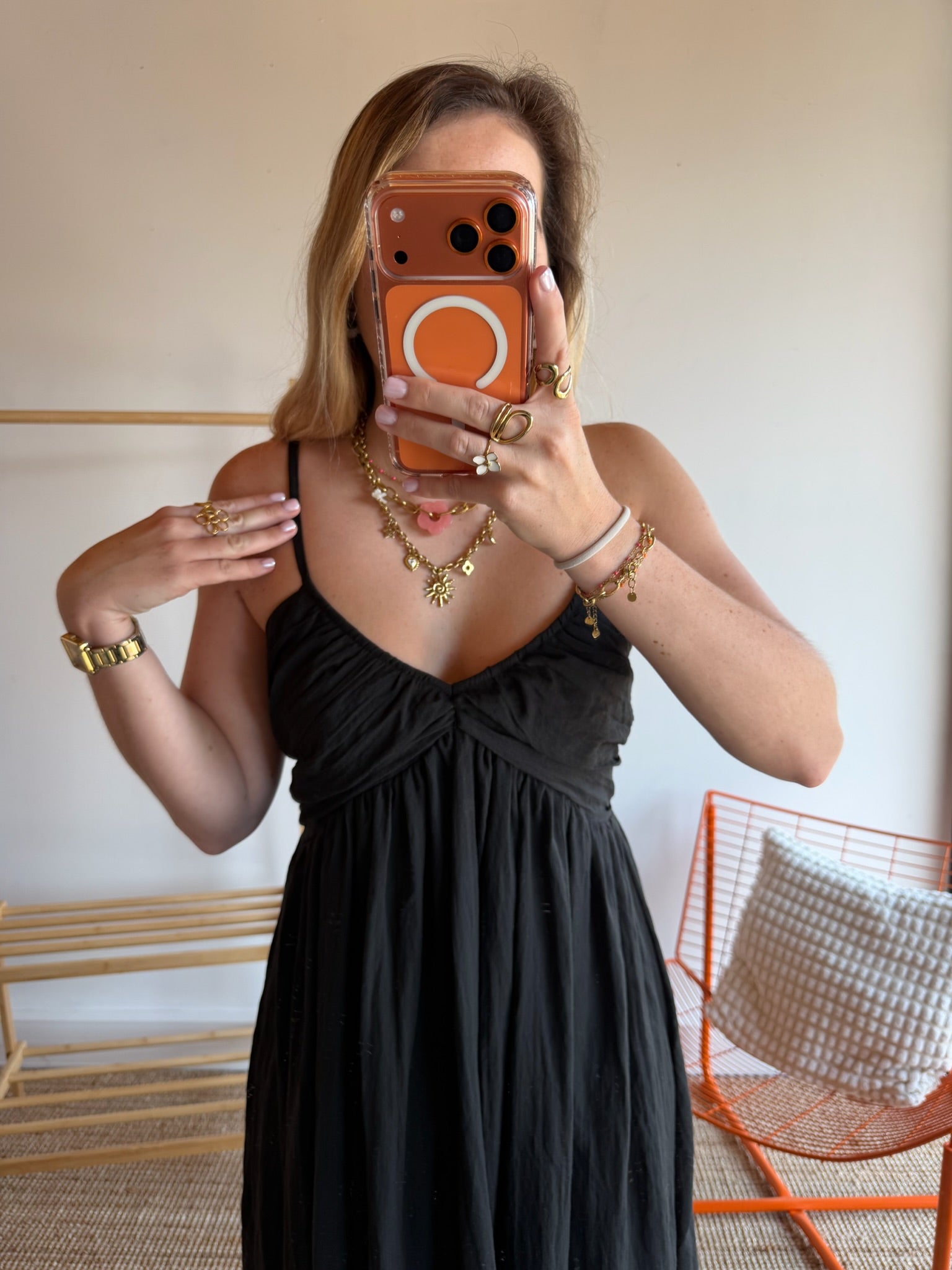 Robe longue TALIA noir