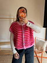 Gilet sans manches TIM - Rose + Rouge