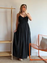 Robe longue TALIA noir