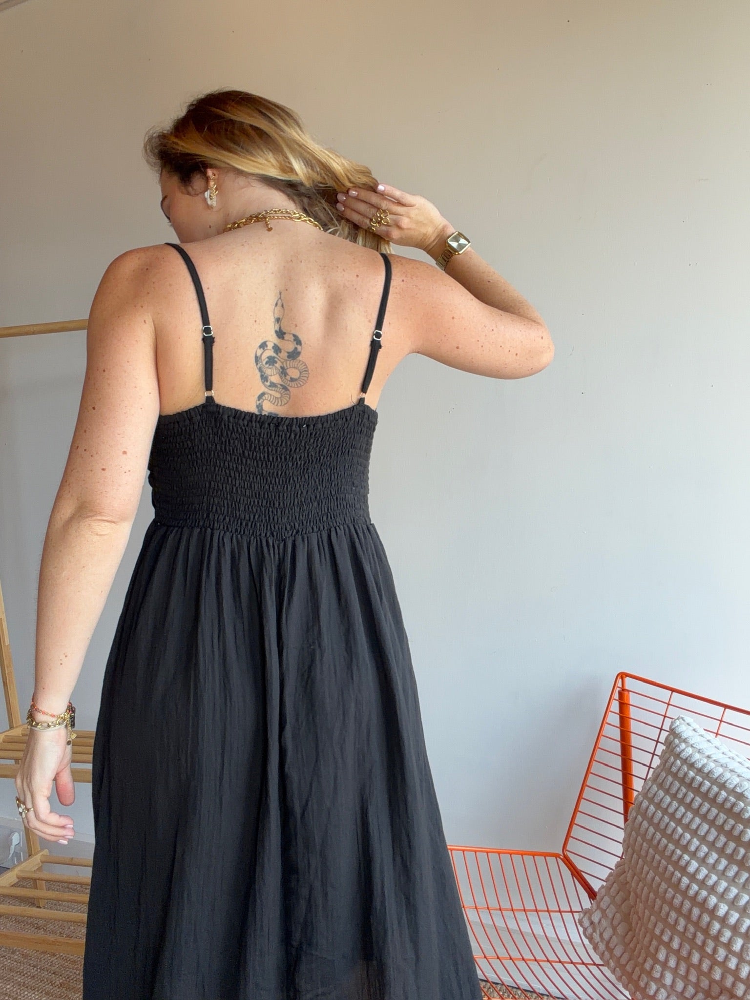 Robe longue TALIA noir