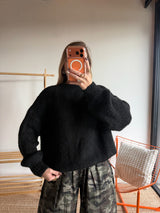 Pull grosses mailles LÉA Noir