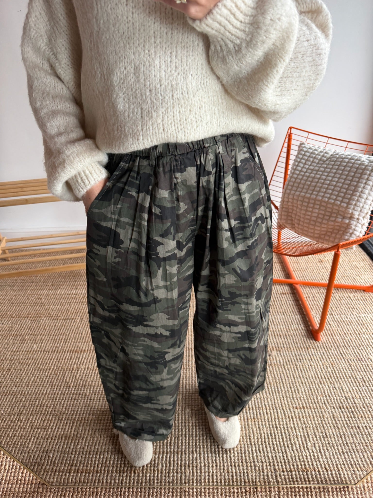 Pantalon MILITAIRE Kaki
