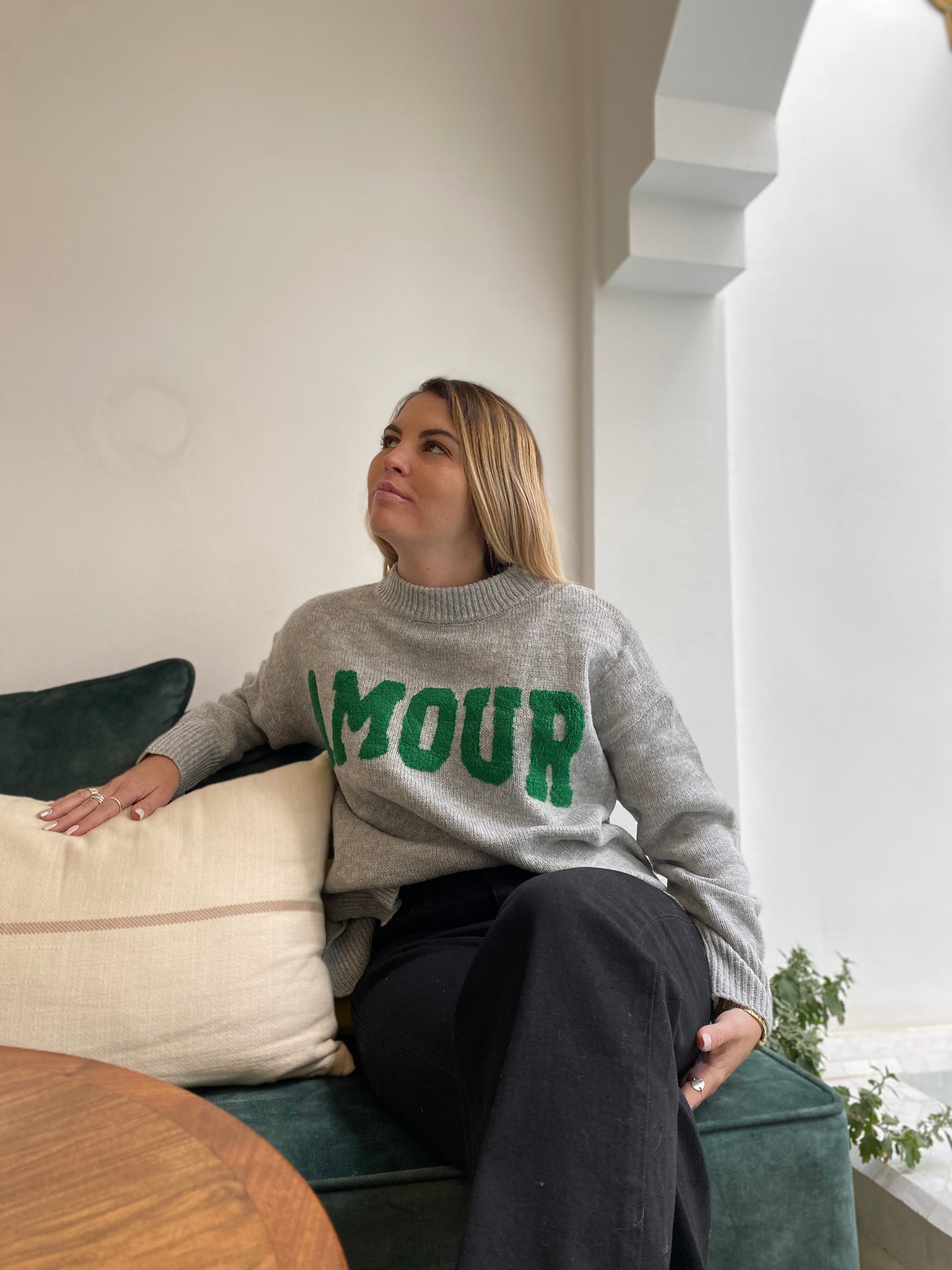 Pull AMOUR Gris