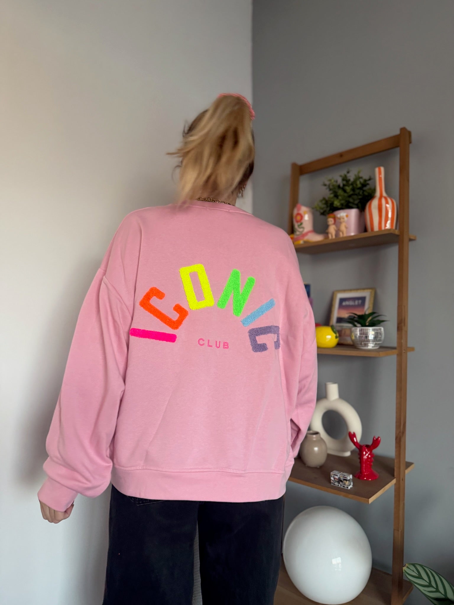 Sweat ICONIC Rose + Jaune + Multicolore